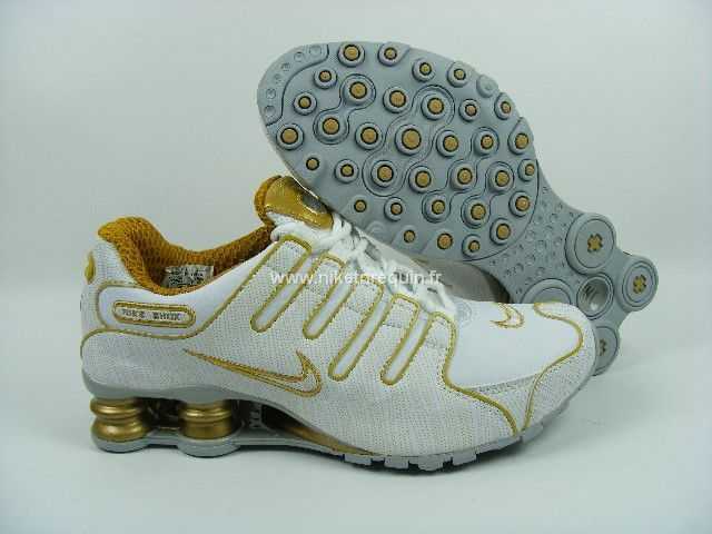 Arrial Nouvelle Nike Shox Nz 3013 Or Blanc